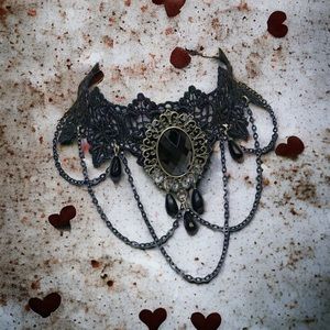 Retro Style Black Clavicle Adjustable Chain Neck Strap Collar Chocker Fashion Je